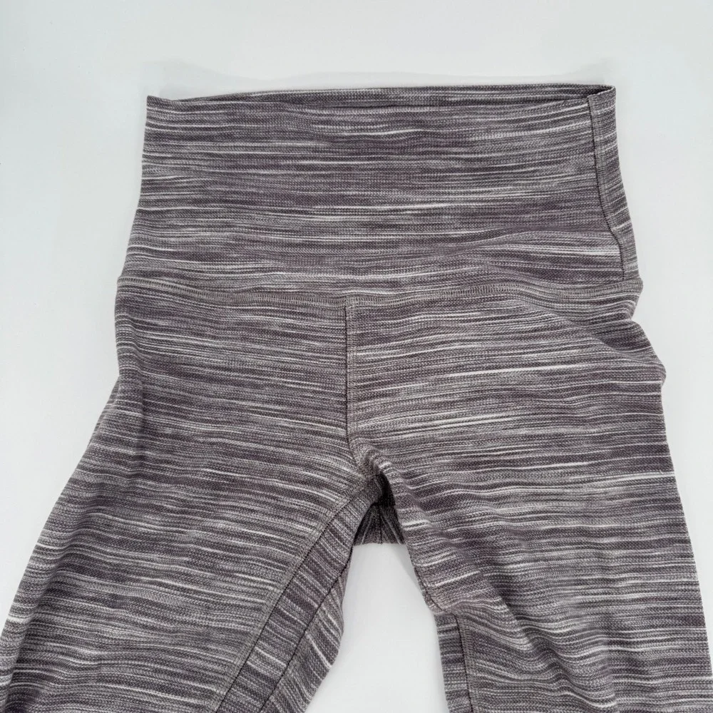 Lululemon Leggings SZ 4 Space Dye High Rise Yoga Athleisure Gorpcore Purple Grey